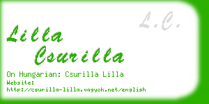 lilla csurilla business card